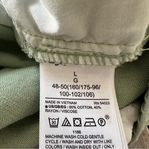 Gap-easy Green Cotton Blend Pant (Size:Large) - Picture 10 of 11
